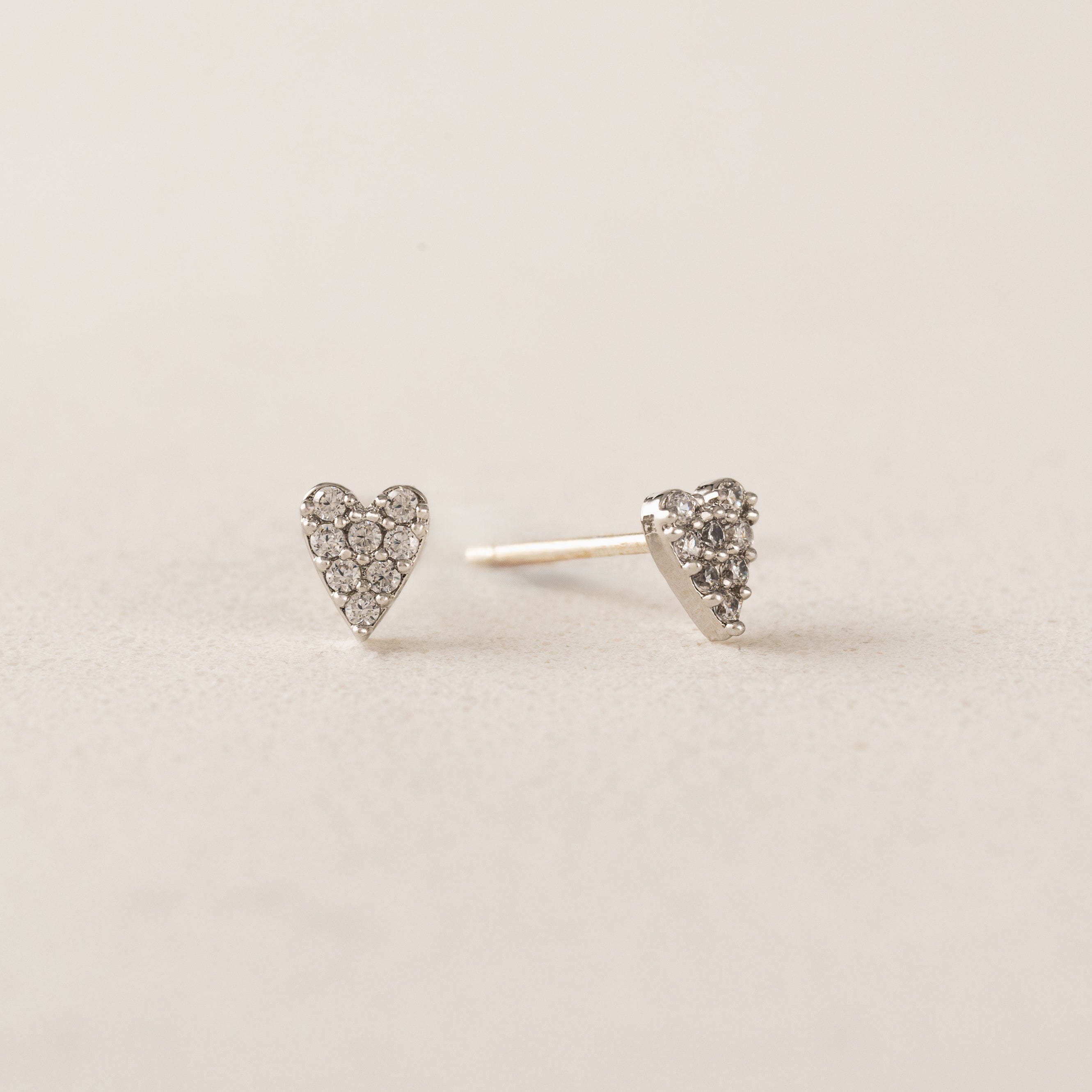 Flutter Heart Stud Earrings