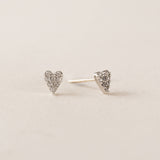 Flutter Heart Stud Earrings