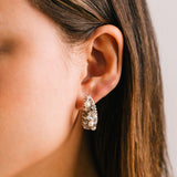 Gardenia Hoop Earrings