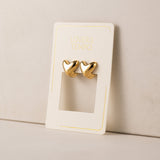 Heart Puff Hoop Earrings