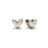 Heart Puff Hoop Earrings