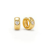 Heart Chunky Huggie Hoop Earrings