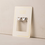 Heart Puff Hoop Earrings