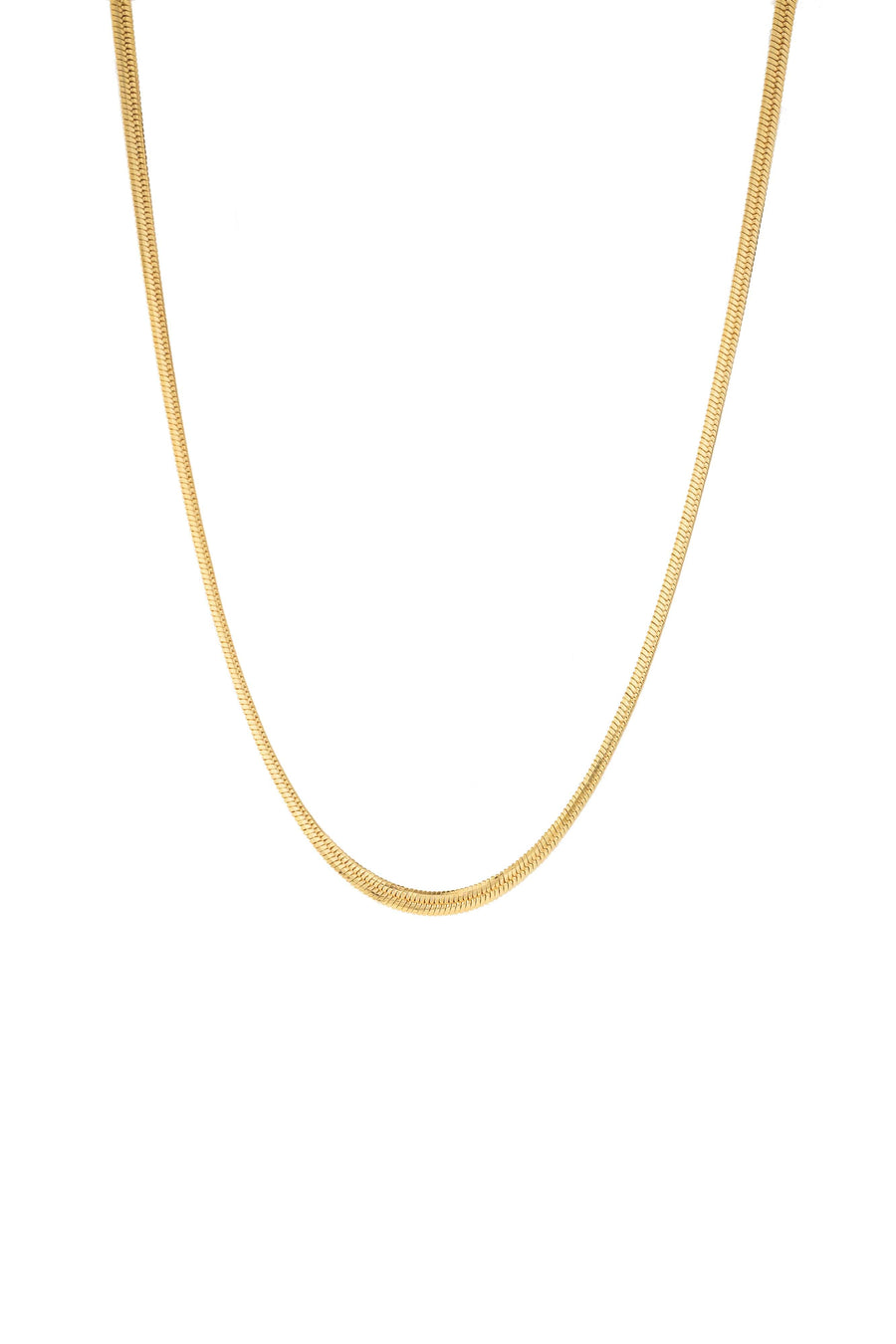 Herringbone Chain Necklace Gold