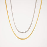 Herringbone Chain Necklace Silver