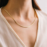 Herringbone Chain Necklace Silver