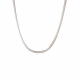 Herringbone Chain Necklace Silver