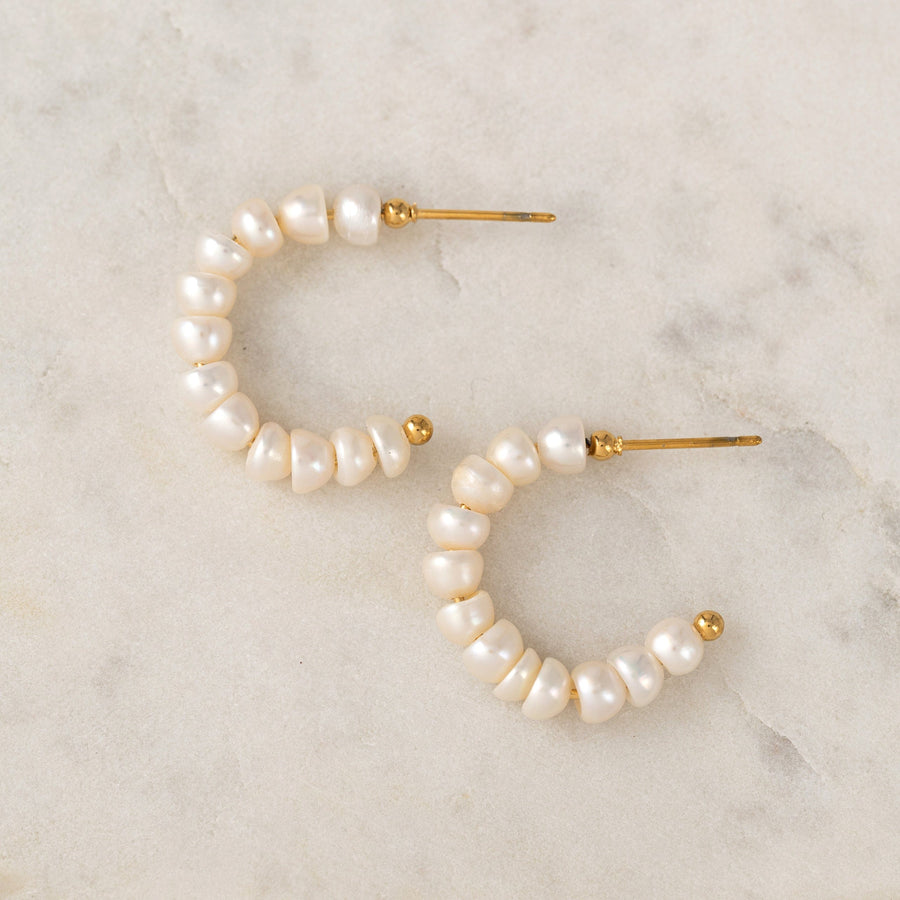 Isola Pearl Hoop Earrings