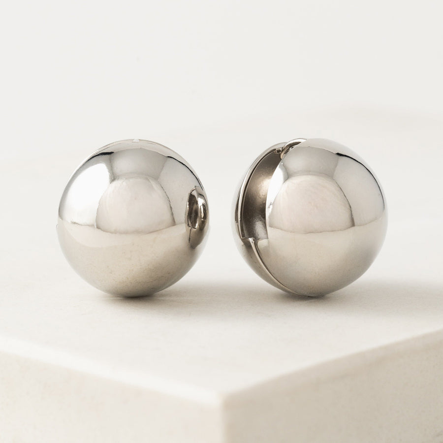 Large Bubble Earrings Silver