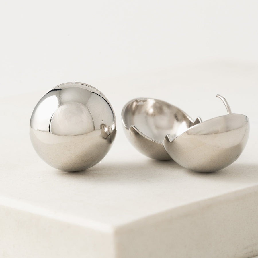 Large Bubble Earrings Silver