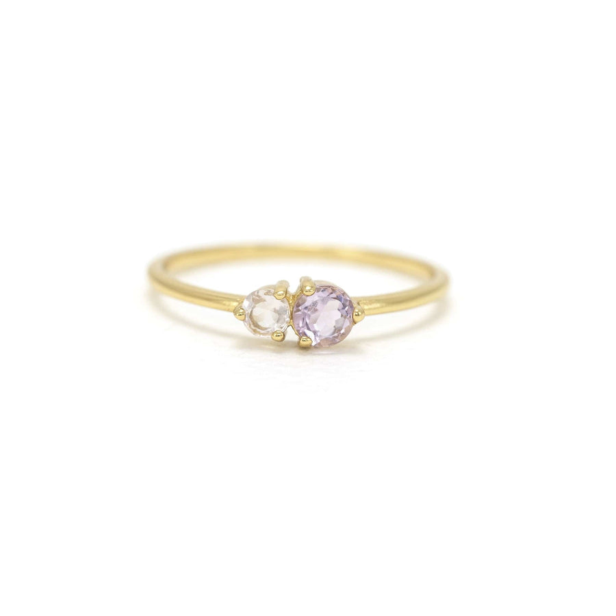 Luma Gemstone Ring Amethyst + Rose Quartz