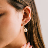 Lune Moon Pearl Stud Earrings