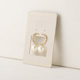 Lune Moon Pearl Stud Earrings