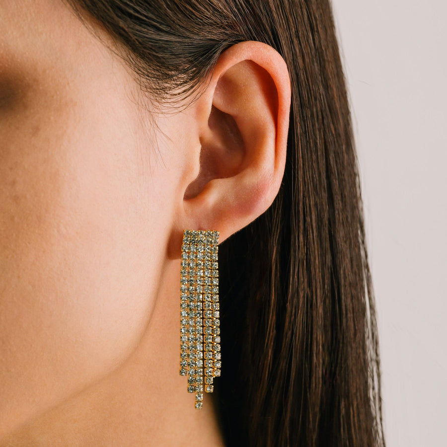 Luxe Fringe Earrings Gold