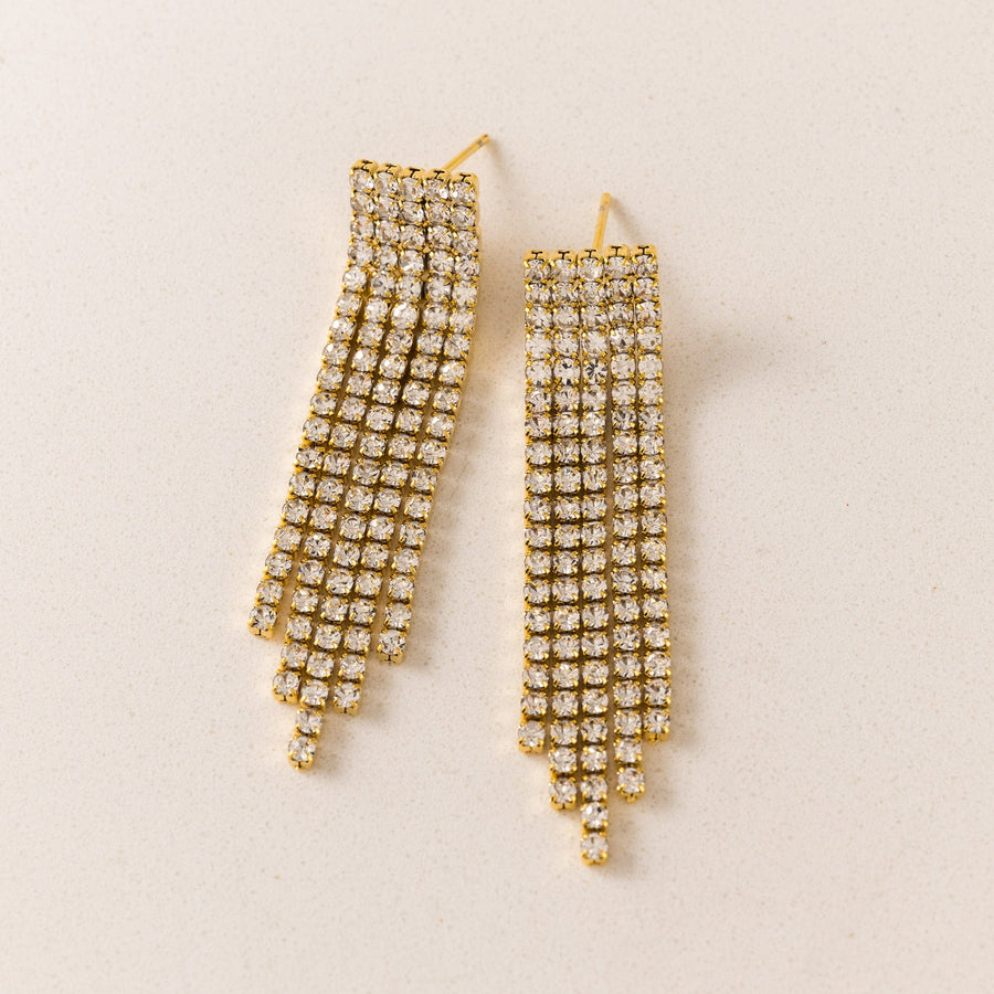 Luxe Fringe Earrings Gold