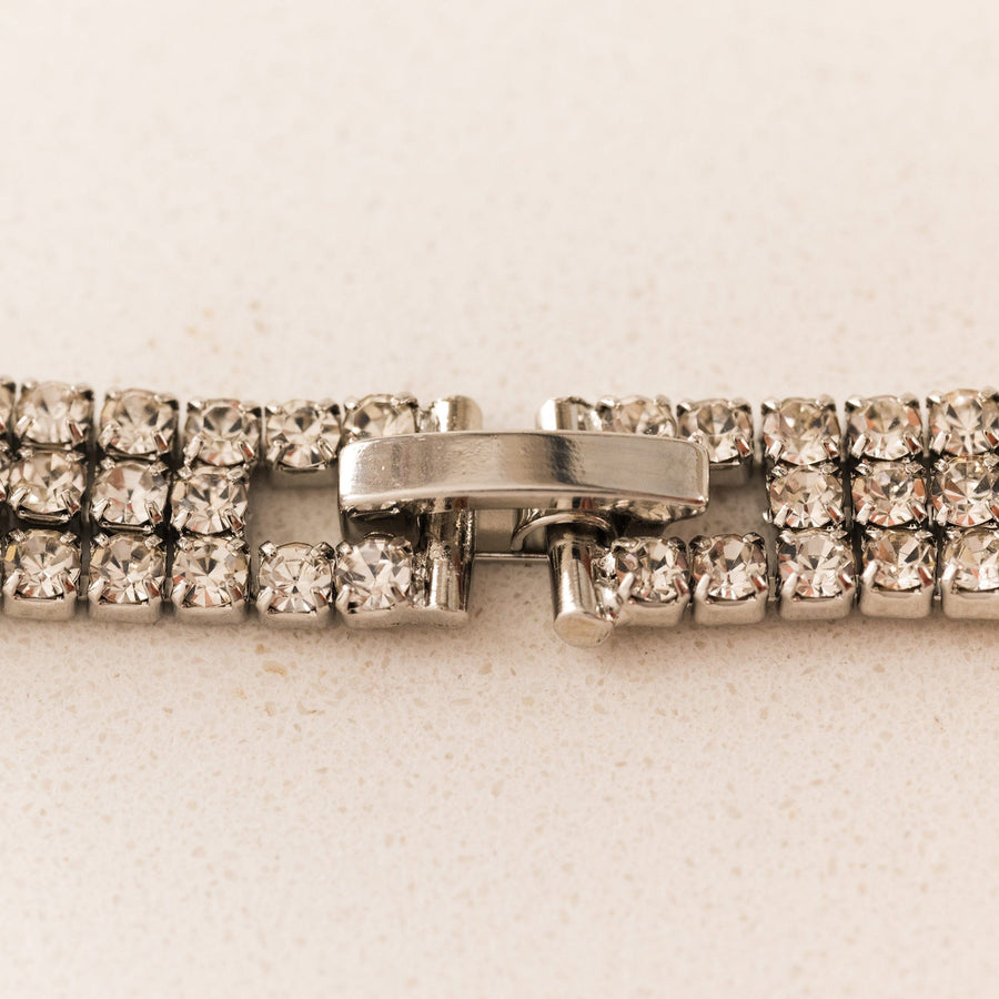 7” Luxe Tennis Layered Bracelet Silver