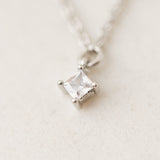 Lyra Cubic Zirconia Necklace Silver
