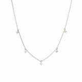 Lyra Cubic Zirconia Necklace Silver