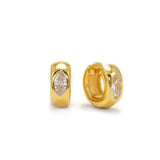 Marquise Chunky Huggie Hoop Earrings