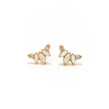 Marquise Opal Climber Earrings
