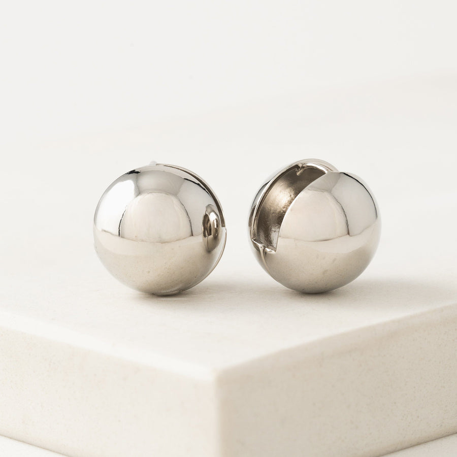 Midi Bubble Earrings Silver
