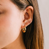 Midi Puff Hoop Earrings