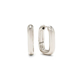 Midi Paperclip Puff Hoop Earrings