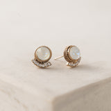 Mimosa Post Earrings White