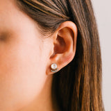 Mimosa Post Earrings White