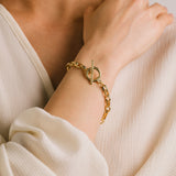 8" Mixed Link Toggle Bracelet