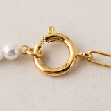 Neptune Pearl Paperclip Necklace