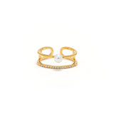 Neptune Pearl Crystal Ring