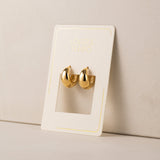 Oval Puff Hoop Earrings
