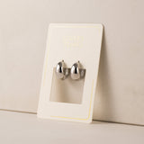 Oval Puff Hoop Earrings