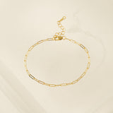 Paperclip Chain Gold-Filled Bracelet