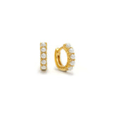 Pearl 10.5mm Huggie Hoop Earrings