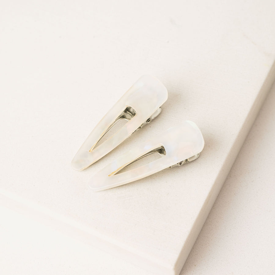 Piper Hair Clip 2 Pack White