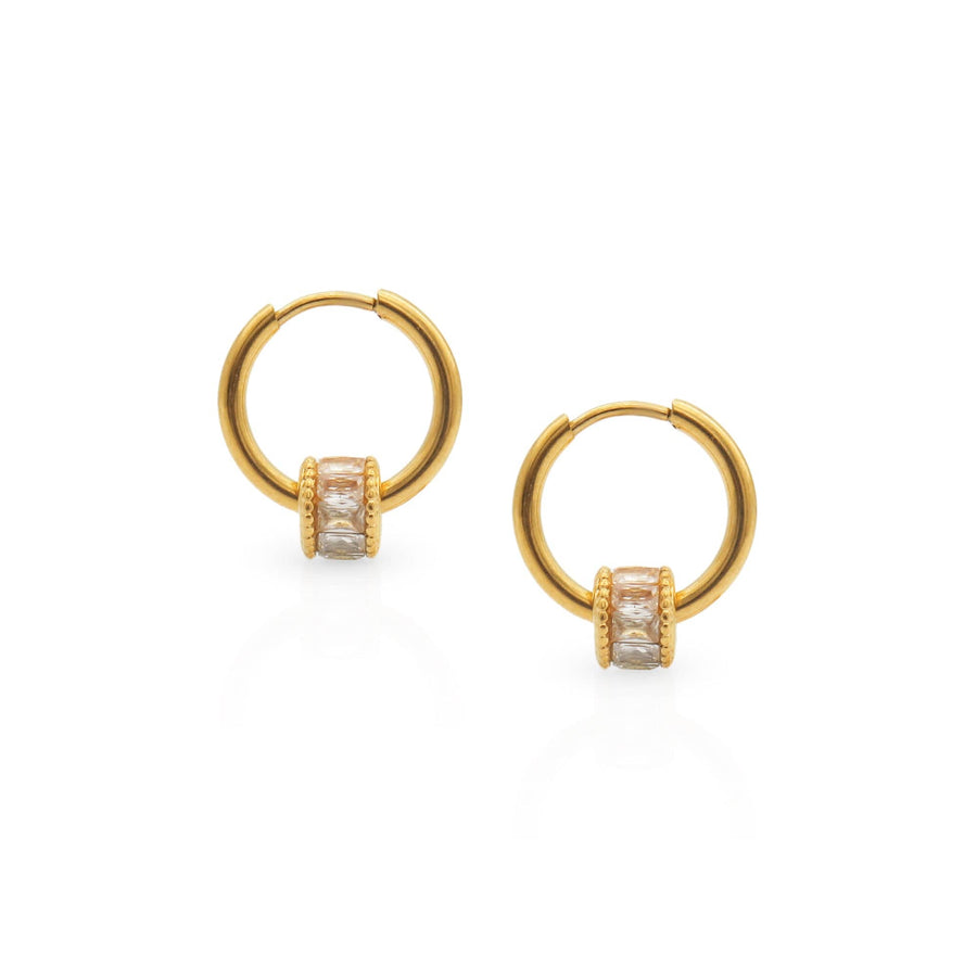 Prism Charm Hoop Earrings