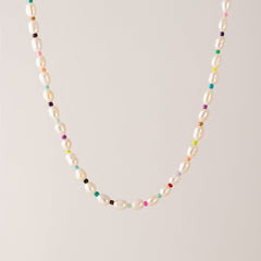 Rainbow Pearl Necklace