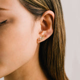 Rowan Climber Earrings Silver