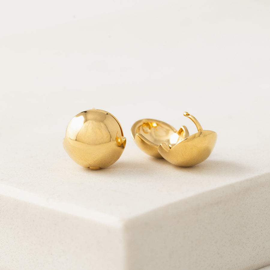 Small Bubble Earrings Gold