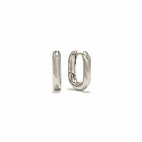 Small Paperclip Puff Hoop Earrings