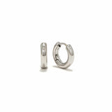 Small Puff Hoop Earrings