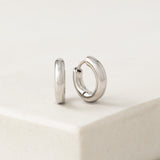Small Puff Hoop Earrings