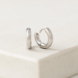 Small Puff Hoop Earrings