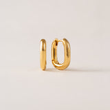 Small Paperclip Puff Hoop Earrings
