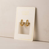 Small Paperclip Puff Hoop Earrings