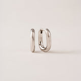 Small Paperclip Puff Hoop Earrings