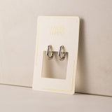 Small Paperclip Puff Hoop Earrings