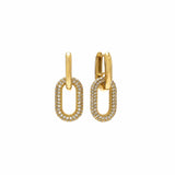 Solana Paperclip Drop Hoop Earrings